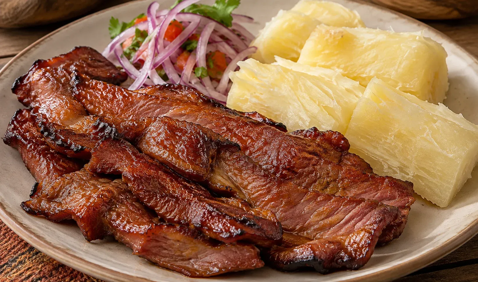 Cecina con Yuca